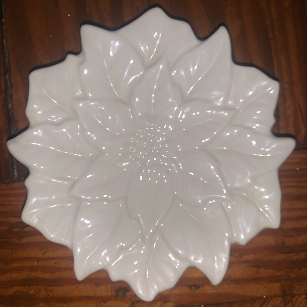Glass flower candle holder coaster home decor Coffee Table Top Christmas tray